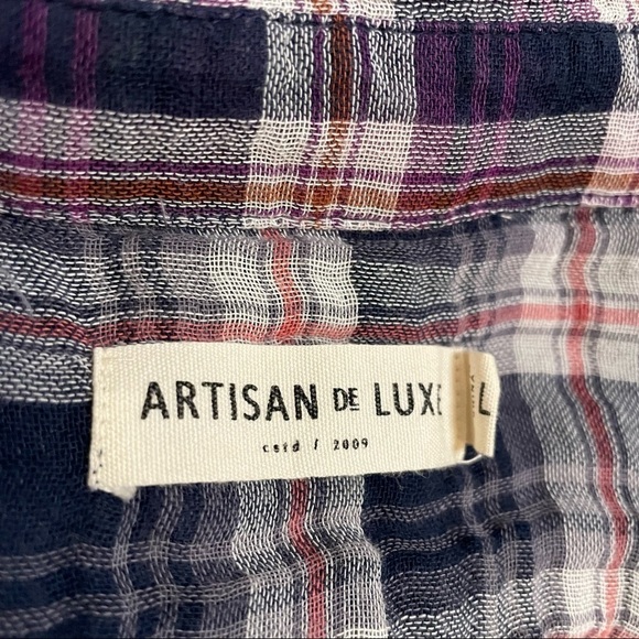 Artisan de Luxe Multi Combo Plaid Shirt Size Large - Picture 4 of 5